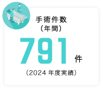 手術件数（年間） 791件