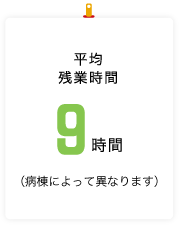 平均残業時間　9時間